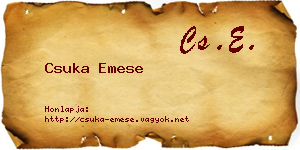 Csuka Emese névjegykártya