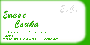 emese csuka business card